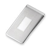 1 Sterling Silver Engine-Turned Barley Corn Money Clip
